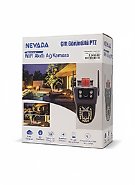 Nevada Çift Görüntülü PTZ Wi-Fi Akıllı Ağ Kamerası - Çift Lensli 320° Dış Mekan Güvenlik Kamerası (Gece Görüşlü, Ses İnterkom)