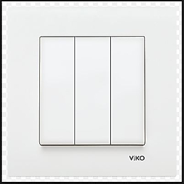 Viko Karre 3lü Anahtar + Çerçeve