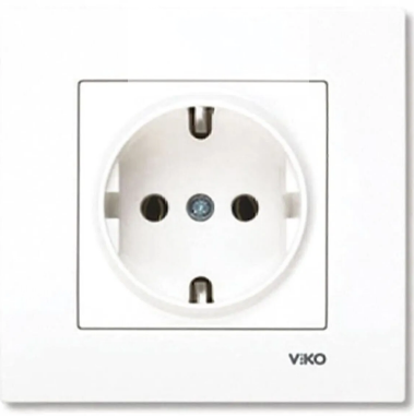 Vİko Karre Topraklı Priz + Çerçeve