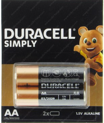 Duracell Simply AA 1.5V Alkalin 2'li Paket Pil