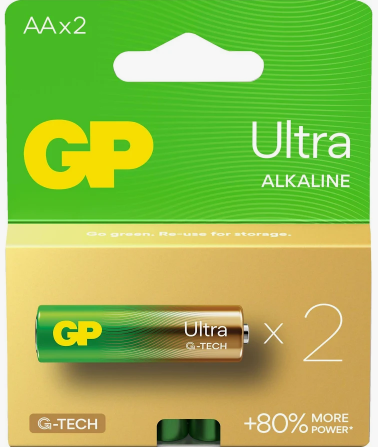 GP Ultra Alkalin AA Kalem Pil 2'li Paket