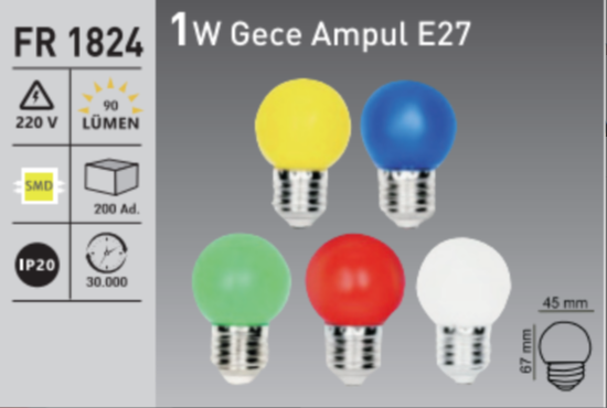 Forest Gece Lambası 1 w led ampul